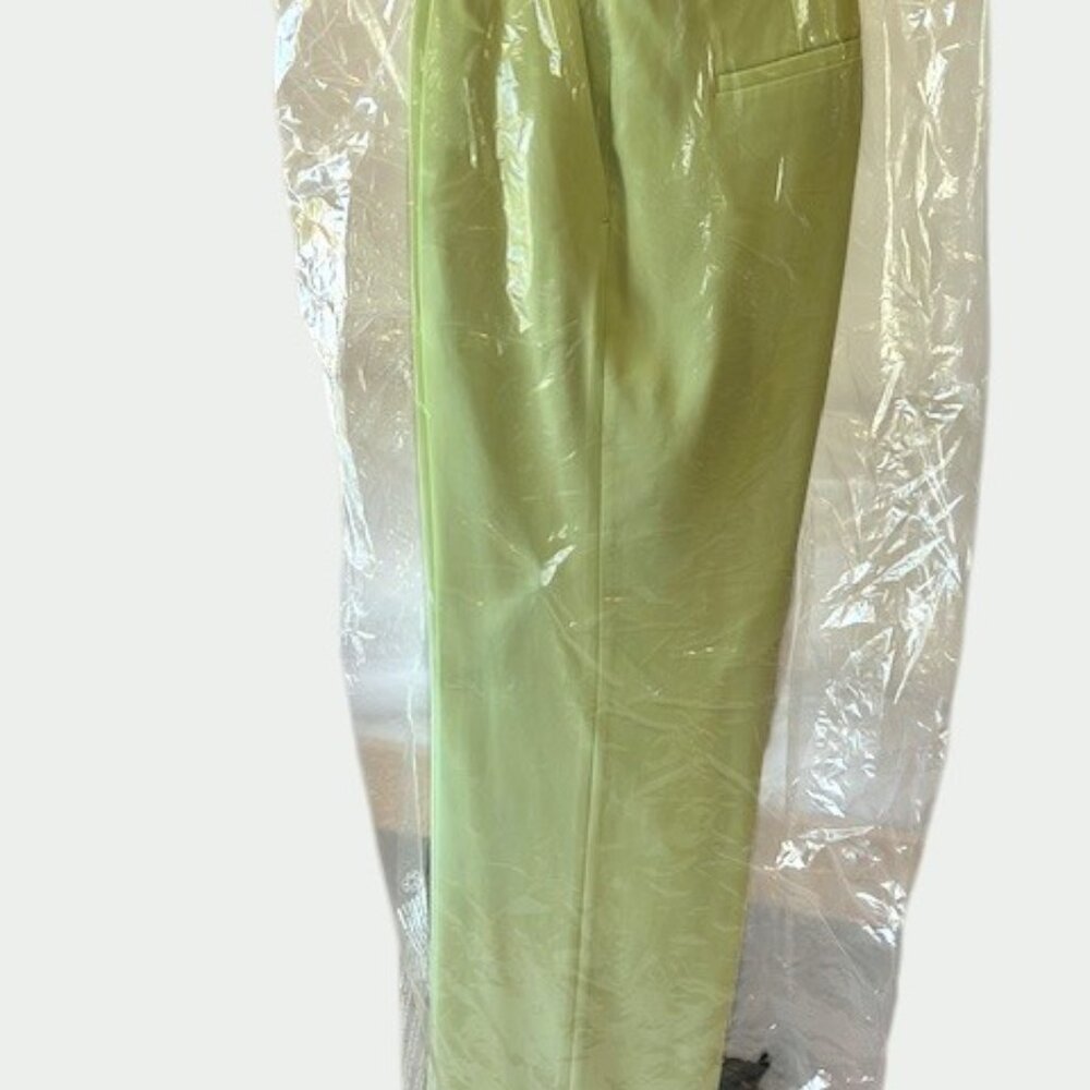 NEW LAFAYETTE 148 NWT Finesse Crepe Gates Pant. Green/Mint. Size 10